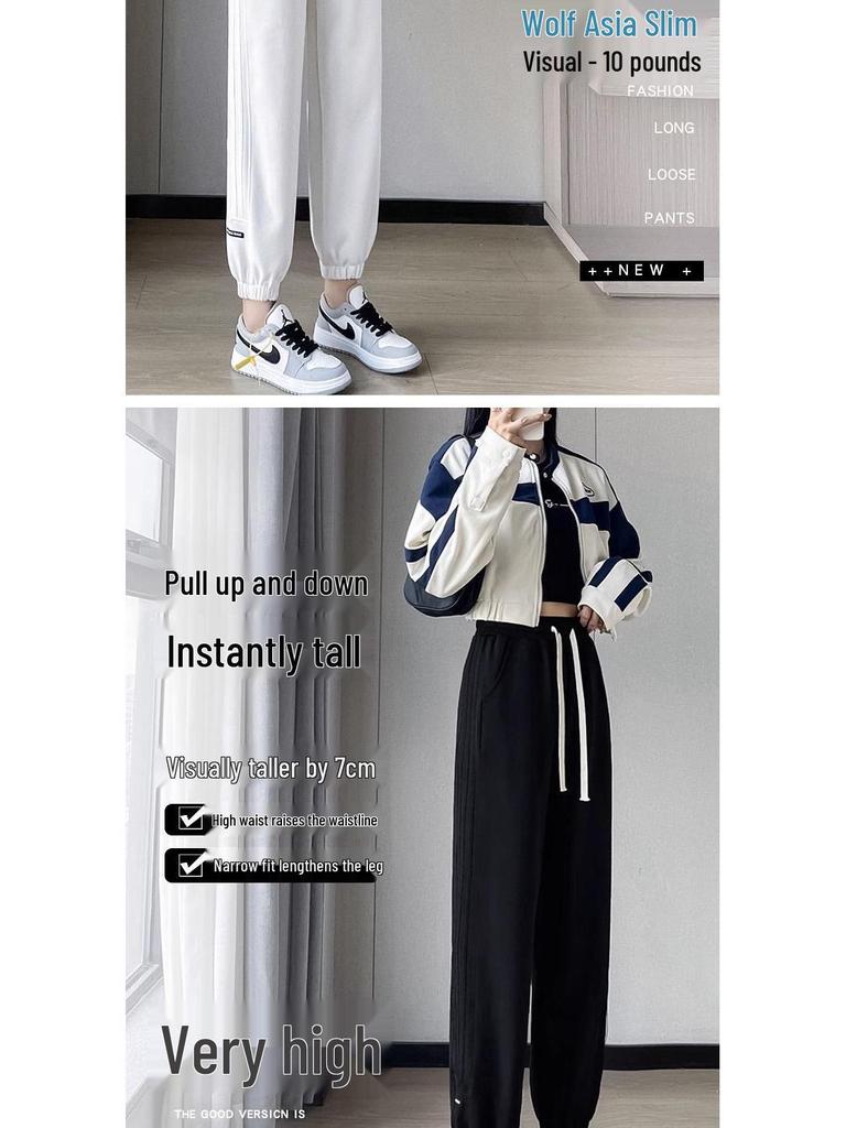 2025 High Street Black Joggers: Casual American Vibe, Straight Leg, Loose Fit, Cuffed.