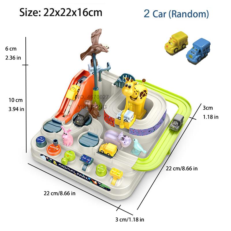 Racing Rail Car Model Educational Toys Children Track Adventure Game Brain Mechanical Interactive Train Animals Space Rocket Toy