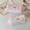 Simple Pencil Case Sweet Bows Pen Case Pencil Pouch Aesthetic Pencil Bag Pen Pouch Desk Organizers for Student