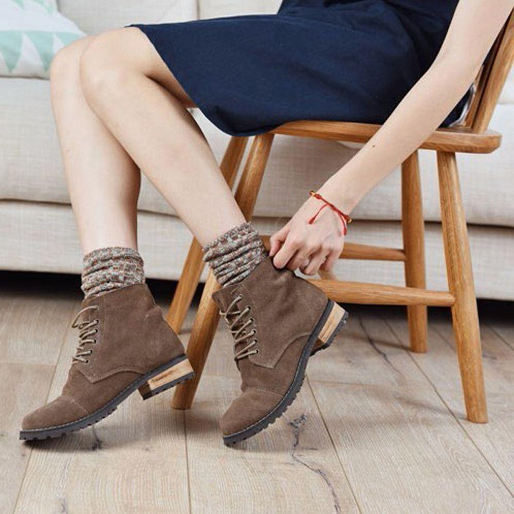 

Высокое качество ретро женские теплые зимние длинные свободные носки из хлопчатобумажной пряжи утепленные вязаные термобелье