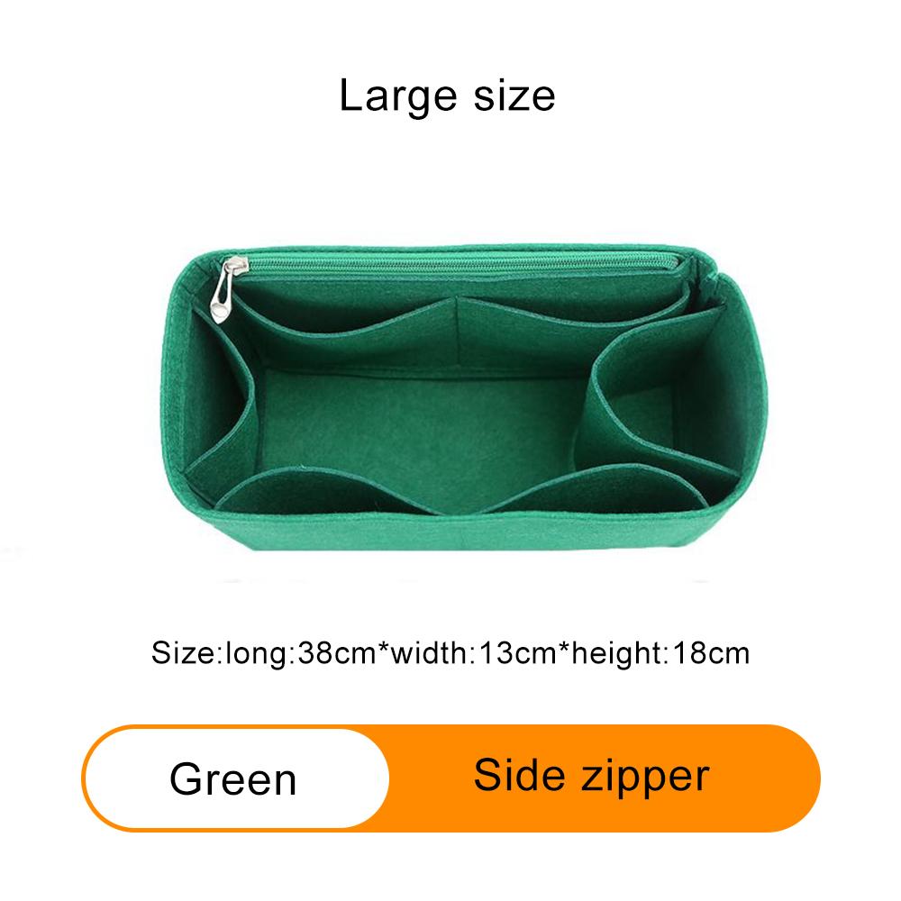 Felt Insert Bag Cosmetic Organizer Insert For Goyard Tote,Makeup Bags With Zipper, Inner Pouch Fit Luxury Handbags for Women