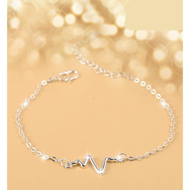 

Popular Korean Version Bracelet Jewelry Women s Fashion Electrocardiogram Retro Temperament Simple and Anti-allergic Jewelry