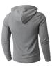 Men's Autumn/Winter Casual Hooded Long Sleeve Pullover with Drawstring and Button