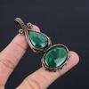 Malachite Pendant, 999 Copper Wire Wrapped Pendant Jewelry. Gift For Women Handmade Pendant Gemstone Jewelry