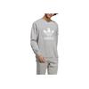 adidas Originals Trefoil Logo Print Pullover Sweatshirt Men Tops Grey IA4857