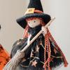 Witch Doll for Good Luck Halloween Pendant Collectible Figurine Hanging Ornaments for Kitchen Haunted Wall Halloween