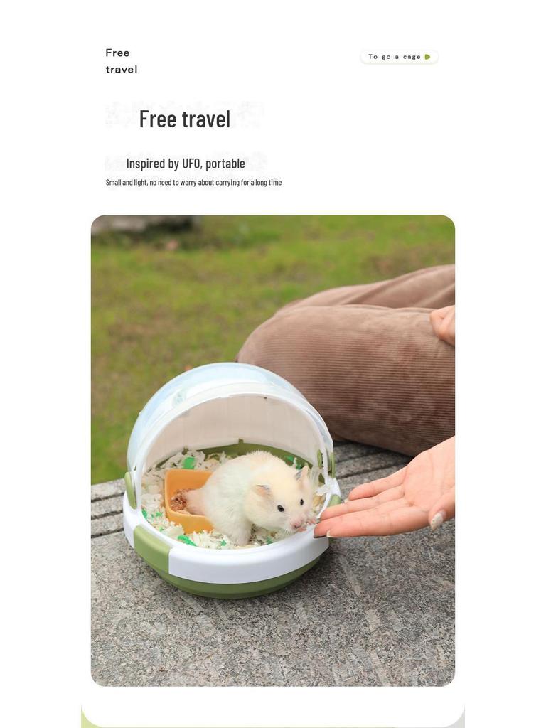 Acrylic Pet Travel Box for Hamsters, Squirrels, and Small Animals