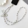 1PC Elegant Pearl Bead Crossbody Phone Chain Stylish Butterfly Charm Durable Beads Accessory Decorative Bead Chain Charm Design