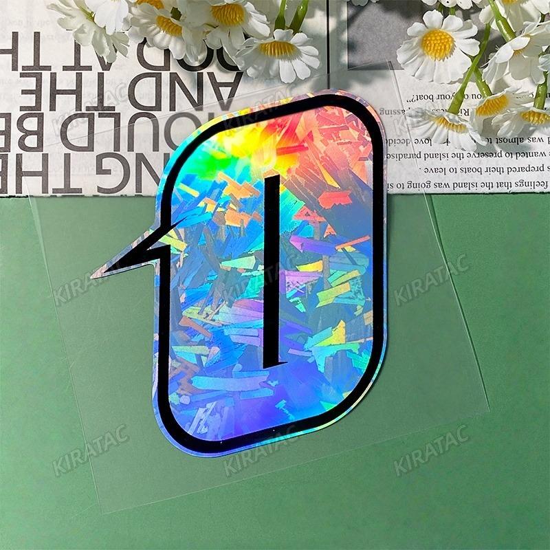 1PC 0to9 Arabic Numerals Holographic Carbon Motorcycle Stickers Waterproof for Motorbike Fairing Fuel Tank Scooter Vinyl Decals