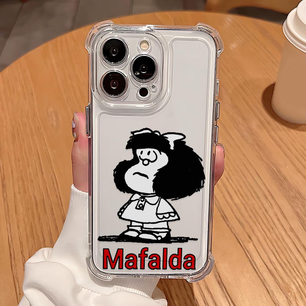 Lovely Girl Mafaldas Cartoon Phone Case For Samsung Galaxy S25 S24 S23 S22 S21 S20 Note20 Edge FE Ultra Plus 4G 5G Anti Cover