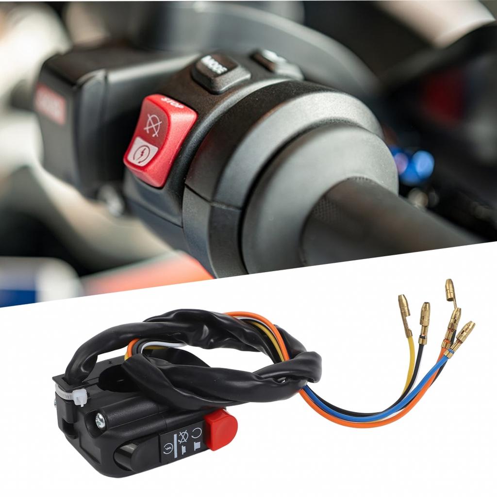 Innovative Handlebar Mount Start Stop Kill Button for Motorcycle Use 78 In