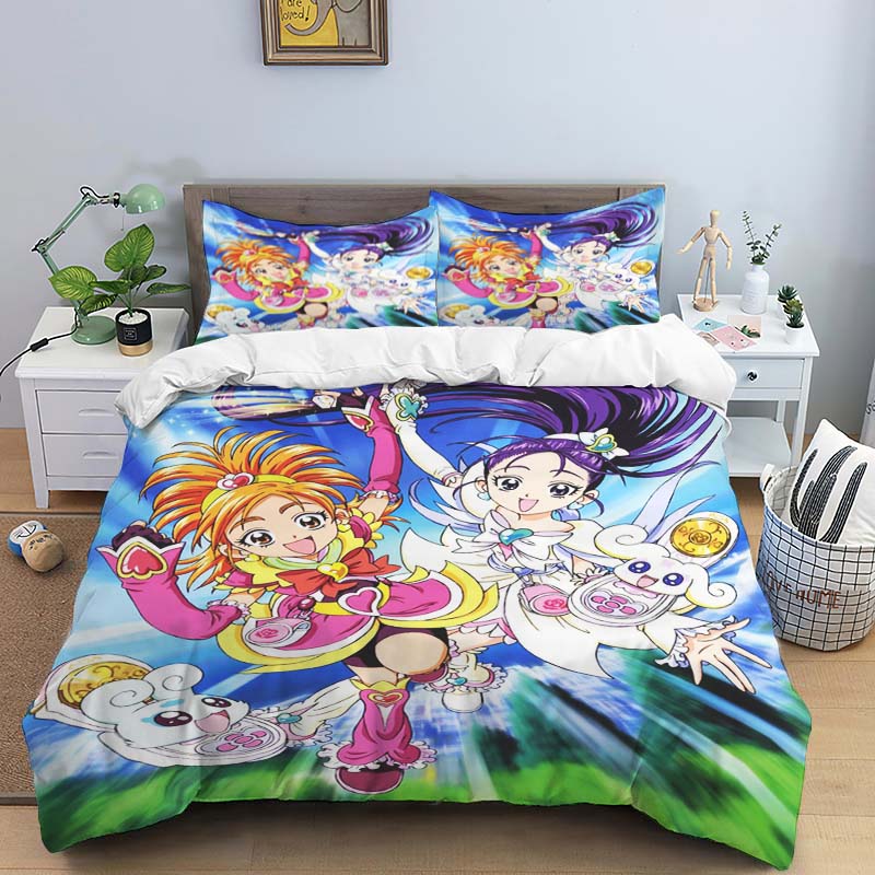 The Three-piece Pretty Cure Bedding Set—which Includes A Duvet Cover and Two Pillowcases—is The Perfect Holiday Choice.