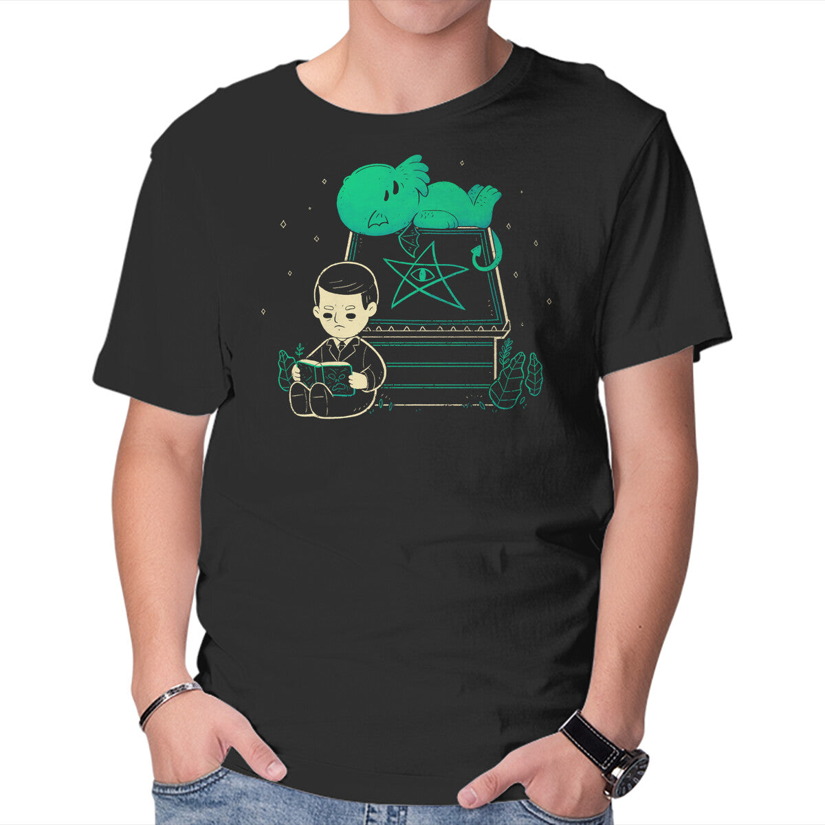 Unisex Crew Neck T-Shirt Cthulhu On Peanuts House Graphic Short Sleeve Casual Tee XXXL