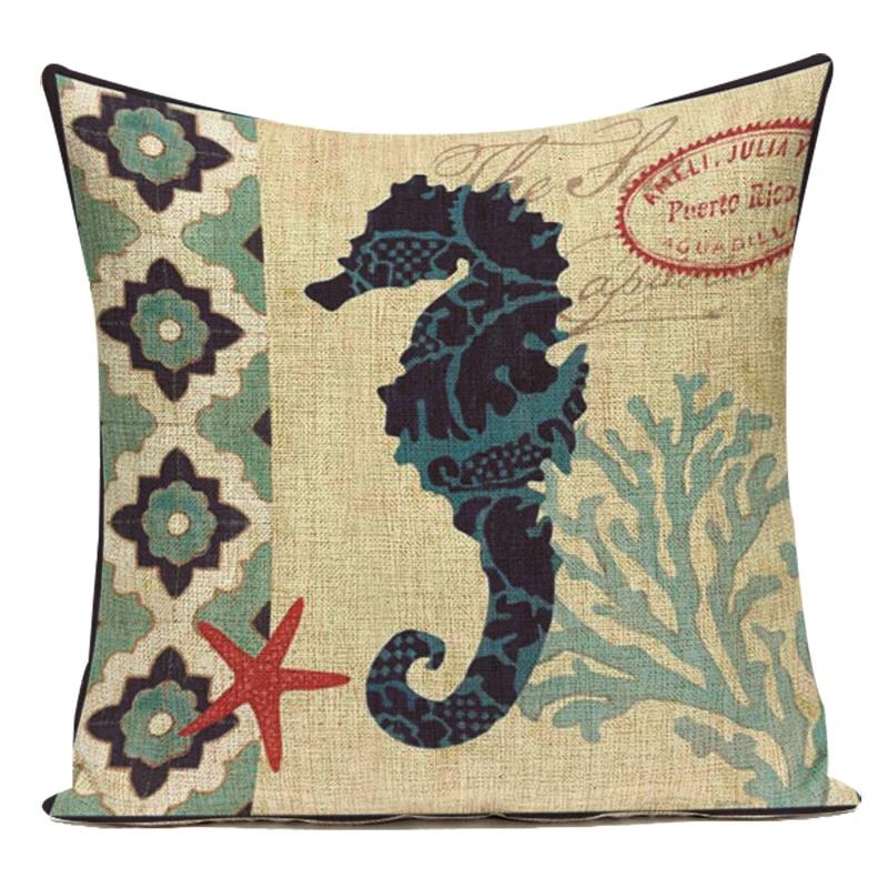 Fashion Nordic Style Marine Biology Conch Crab Octopus Cushion Cover Sea Whale Home Pillow Case Custom Pillows Covers