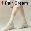 1/3 Pairs Women Knee Length Flower Bud Stockings Fashionable Hollow Out Design Summer Breathable Comfortable Casual Long Socks