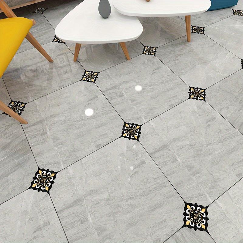 36PCS Bohemian Pattern Tile Diagonal Line Sticker, Self-adhesive Waterproof Living Room Dining Room Kitchen And Bathroom Floor Sticker