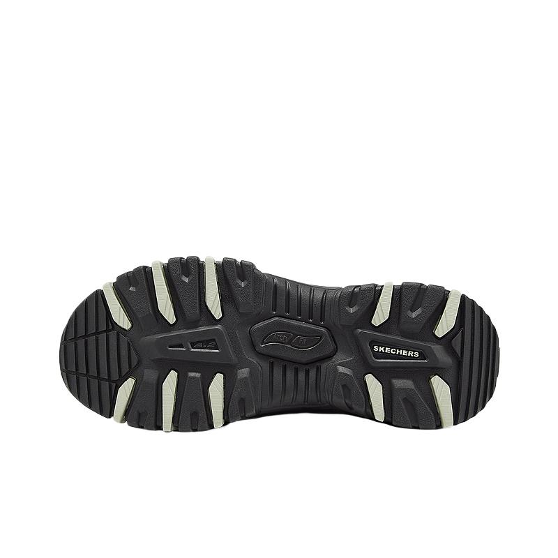 Skechers Outdoor Mesh Synthetic Leather Thick Sole Round Toe Breathable Outdoor Functional Shoes Men Shoes 237778C-OLBK