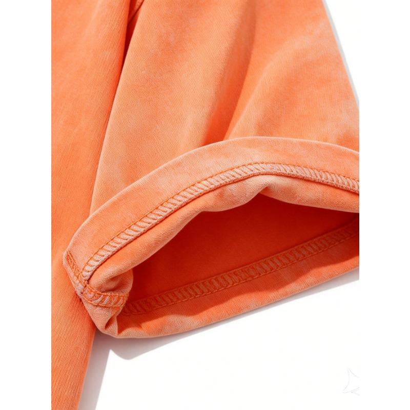 Men's Oversized Washed Gray T-Shirt Vintage Crew Neck Short Sleeve Casual Basic Top