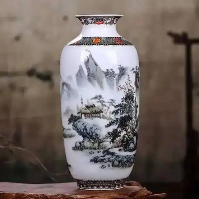 

Керамическая ваза Цзиндэчжэнь, старинные китайские традиционные вазы, предметы домашнего декора, ваза с изображением животных, гладкая поверхность, предметы интерьера