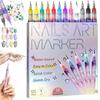 12 Colors Nail Art Pens Set 0 5mm Professional Nail Art Brush for Acrylic Nails Waterproof Quick Dry Drawing Painting Kit