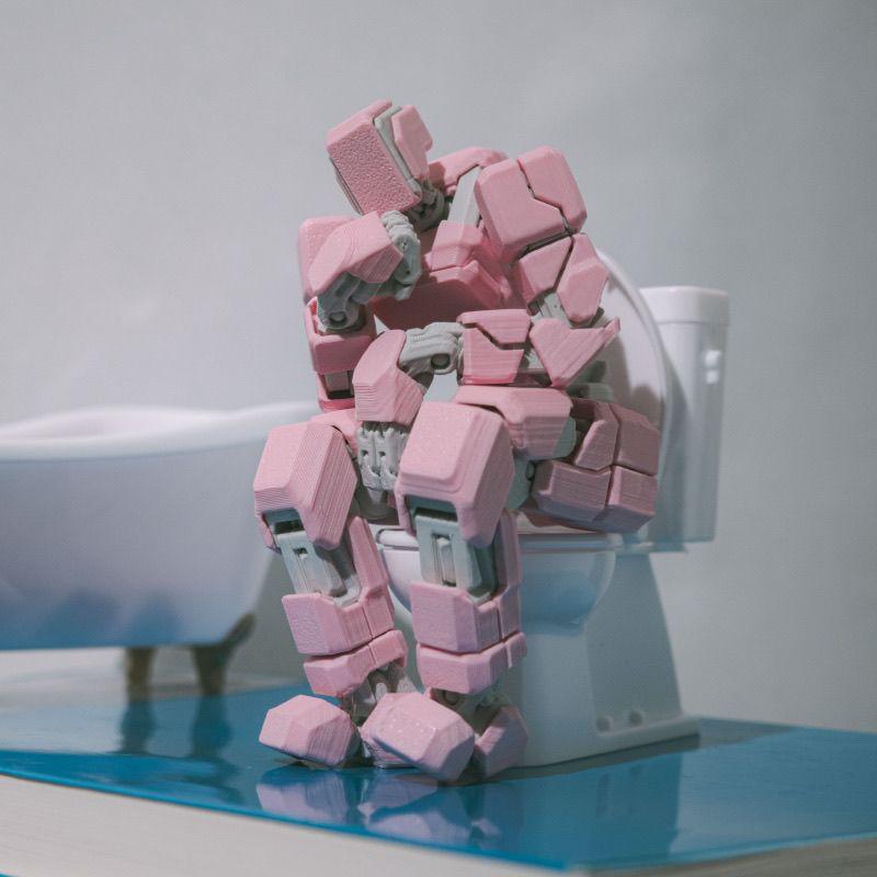 Nuova Action Figure Articolata Robot Mecha Stampato in 3D Mini Giocattolo Multi-Snodo Posabile Modello Guerriero Mech Figura da Collezione Regali