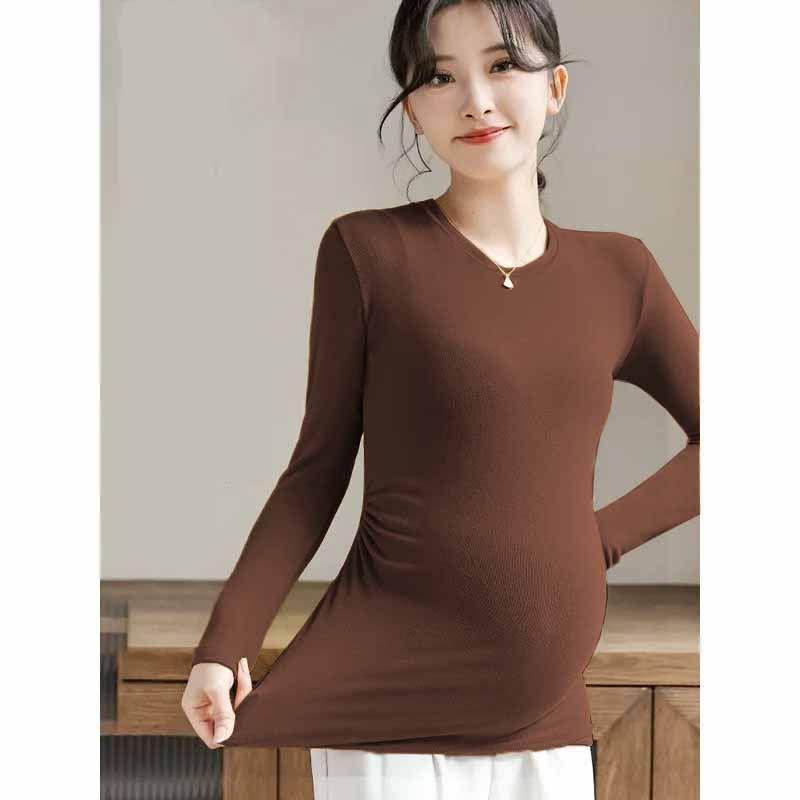 

Одежда для беременных осень и зима двусторонняя немецкая вельветовая свободная с прикрытием живота теплая трендовая базовая рубашка XL recommends 125-72.5kg