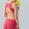 Crisscross Back Yoga Sports Bra - Slimming Round Neck Fitness Top