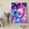 Full Round Diamond Painting Stitch and His Girlfriend Art Rhinestone Picture Mosaic DIY 5D Cross Stitch Embroidery Home Decoration
