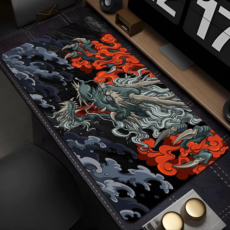 Mouse Pad Computer Office Game Table Mats Rubber Anti-slip Gaming Keyboard Pad Space Galaxy Cool Dragon Mousepads Long Desk Mats