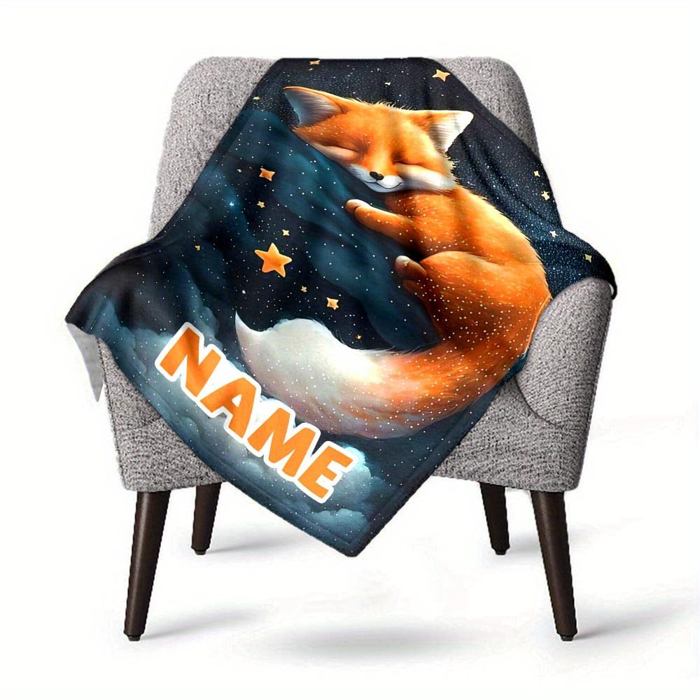 Fox Sleeping On Cloud Home Customization Blankets Cozy Soft Lightweight Allseason Multipurpose Blanket For Picnics Sofas Offices Beds Living Rooms