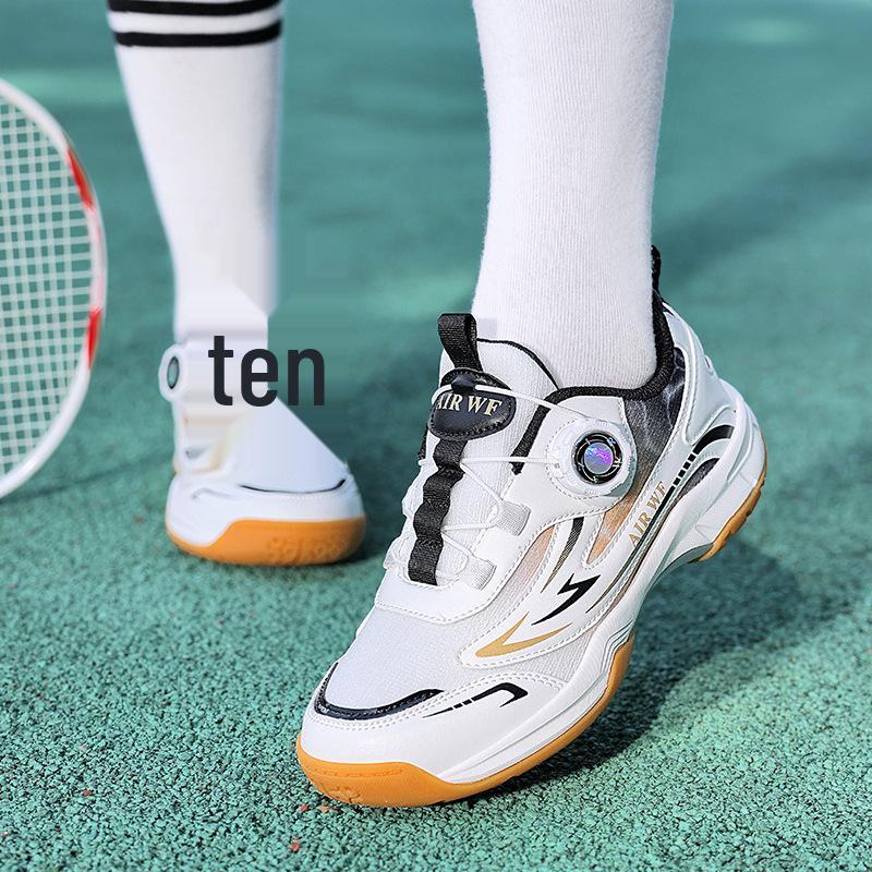 

Подростковые легкие нескользящие кроссовки для бадминтона и настольного тенниса для мальчиков и девочек 32 чёрный/белый