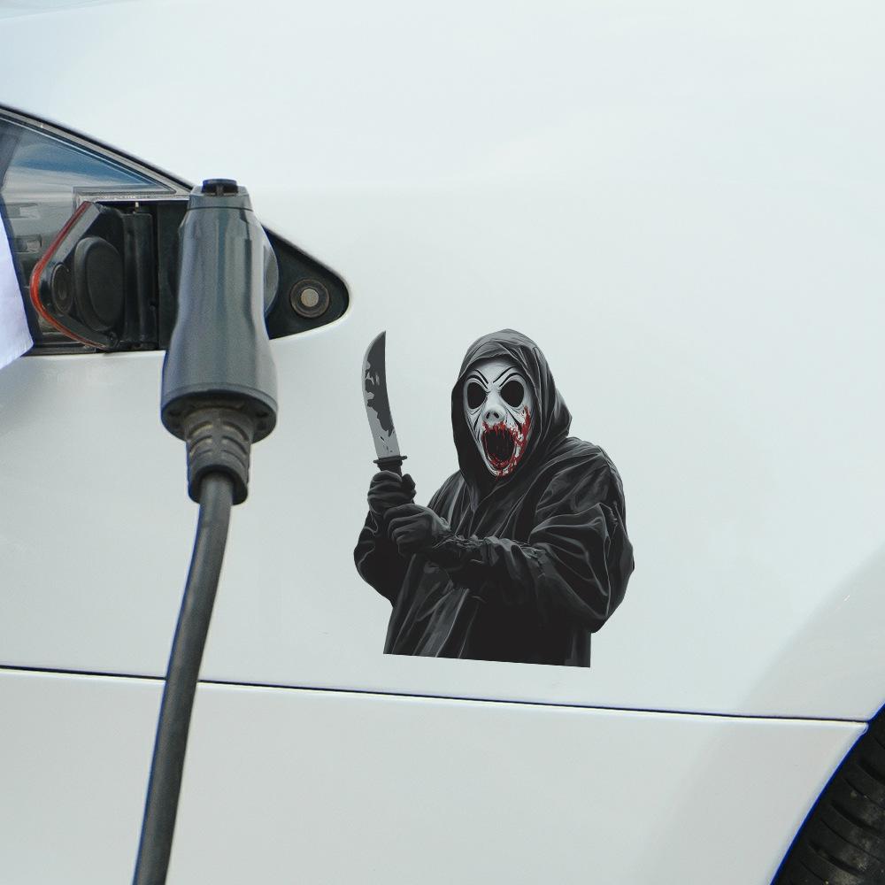 Halloween Horror Mask Male Car Sticker Festive Atmosphere Decoration Car Sticker