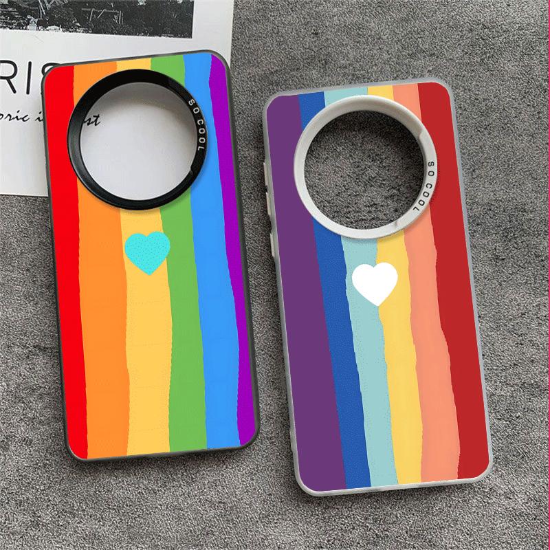 Rainbow Gradient Love Desgin Soft Phone Case for Xiaomi Redmi Note 13 14 15 Pro Plus 12S 12 11S 11 11T 10S 10 Shockproof Cover B