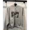 Unisex Distressed Washed Cotton Hoodie With Graphic Print Loose Fit Streetwear Sweatshirt Men Women