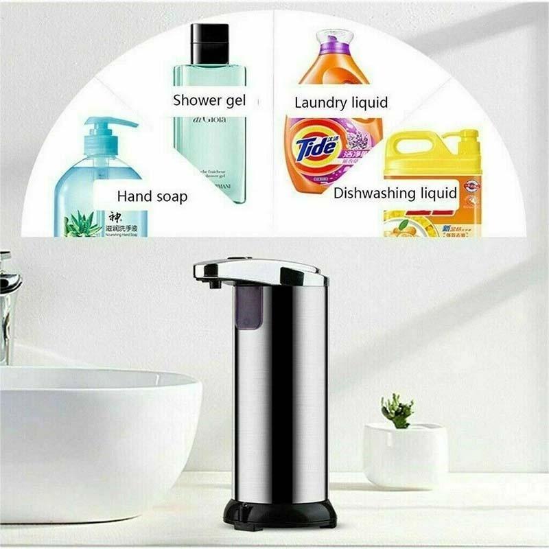 Stainless Steel Household Office  Handsfree Automatic IR Sensor Touchless Soap Liquid Dispenser