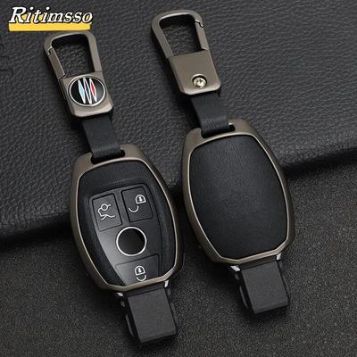 Hliníkové pouzdro na dálkový ovladač na klíče kryt Shell Fob pro Mercedes Benz ABCER třídy GLS GLA GLK GLC CLS CLA AMG W204 W205 W212 W463 W176