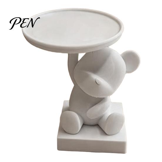 Anti-yellowing Storage Tray 3D Printed Polar Bear Tray, Cute Animal Ring Holder & Jewelry Dish, Unique Desk Sculpture Minimalist Organizer for