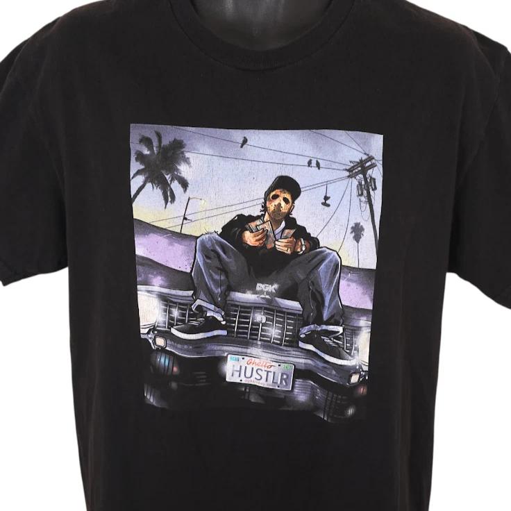 DGK Skater T Shirt Mens Size Large Black Ghetto Hustler Jason Hockey Mask 2XL
