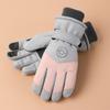 Skihandschuhe für Herren und Damen Outdoor Radfahren Wasserdicht und Rutschfest Touchscreen Plus Samt Verdickt Herbst und Winter Warme Handschuhe