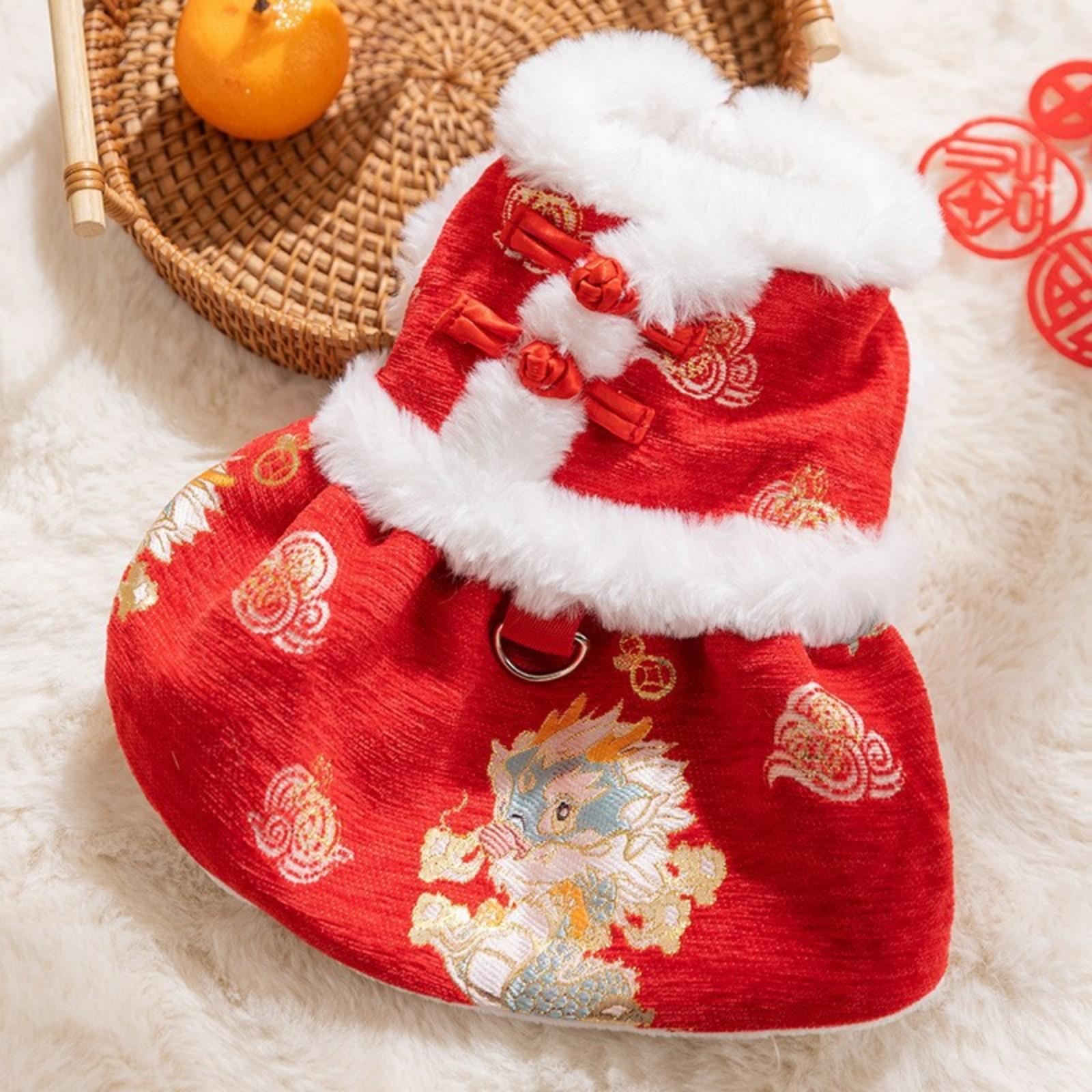 

Одежда для кошек и собак. Праздничная одежда для питомцев на Китайский Новый год. Юбки. С L красный