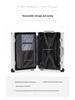 24-Inch Trendy Aluminum Frame Suitcase with Universal Wheels & Password Lock for Students
