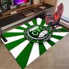 Green Football Club Emblem Printed Area Rug for Office, Chair Rug, Decorative Carpet Floor Mat, Large Size Fan gifts Christmas gifts