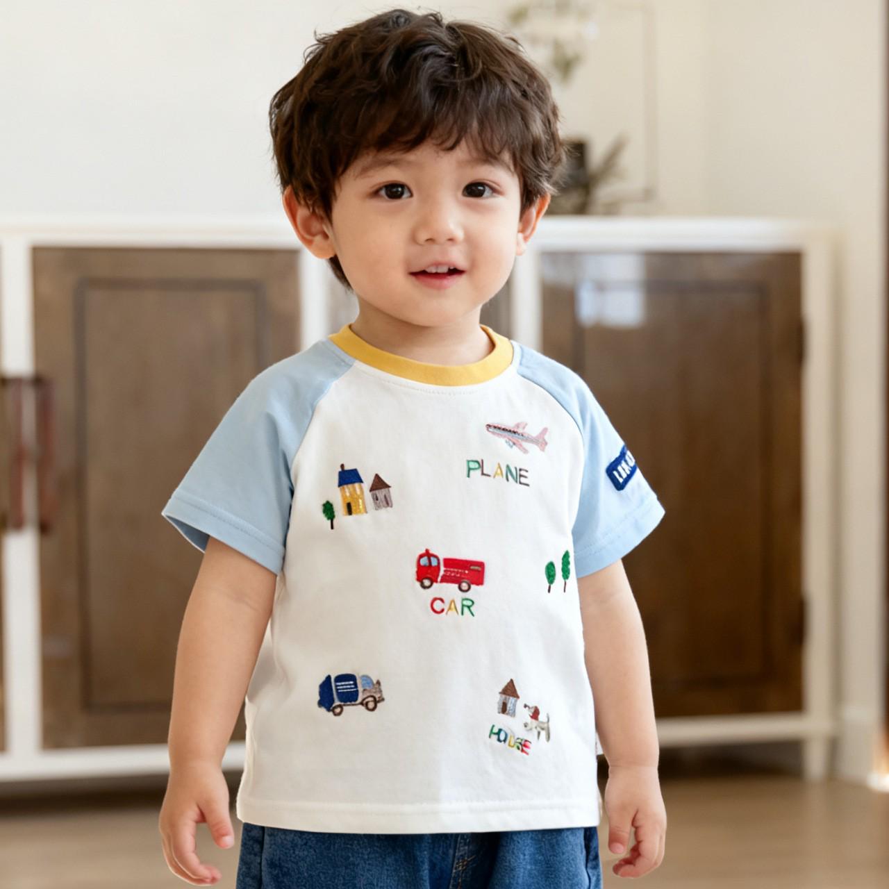 Kids Cartoon Short Sleeve T-shirt for Boys Summer 2026 - Baby Half Sleeve Top 120 cm