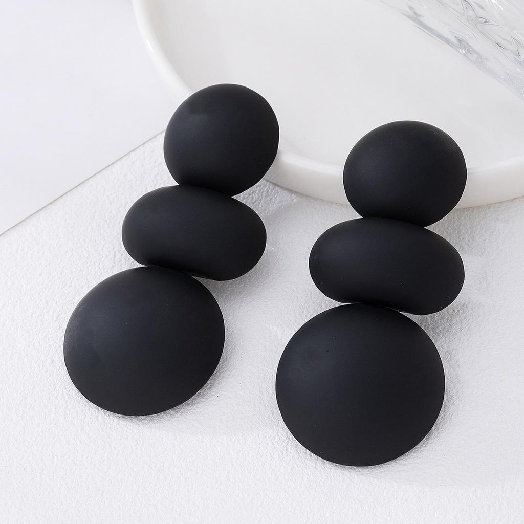 Exaggerated Atmospheric Earrings, Metal Smooth Geometric Round Earrings, Light Luxury And High-End Women'S Temperament Earrings