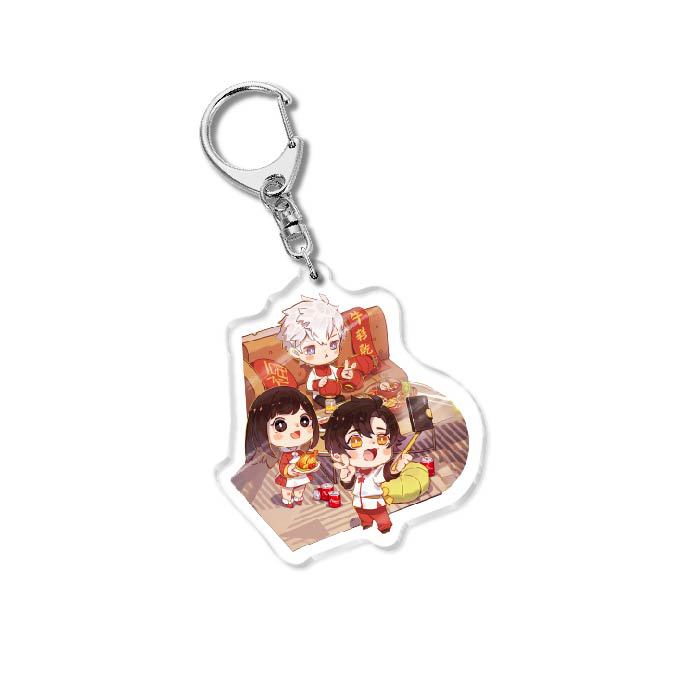 6CM Anime Keychain Women Link Click Key for Men Charles Key Ring Bag Acrylic Car Keyring Cute Acrylic Pendant Key Cosplay Gift