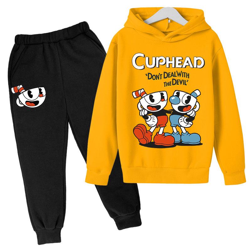 

Kids Game Cuphead Hoodie Kids Hoodie Pants Two-piece Childrens Clothing Set Children Clothing Kids Hoodies 100