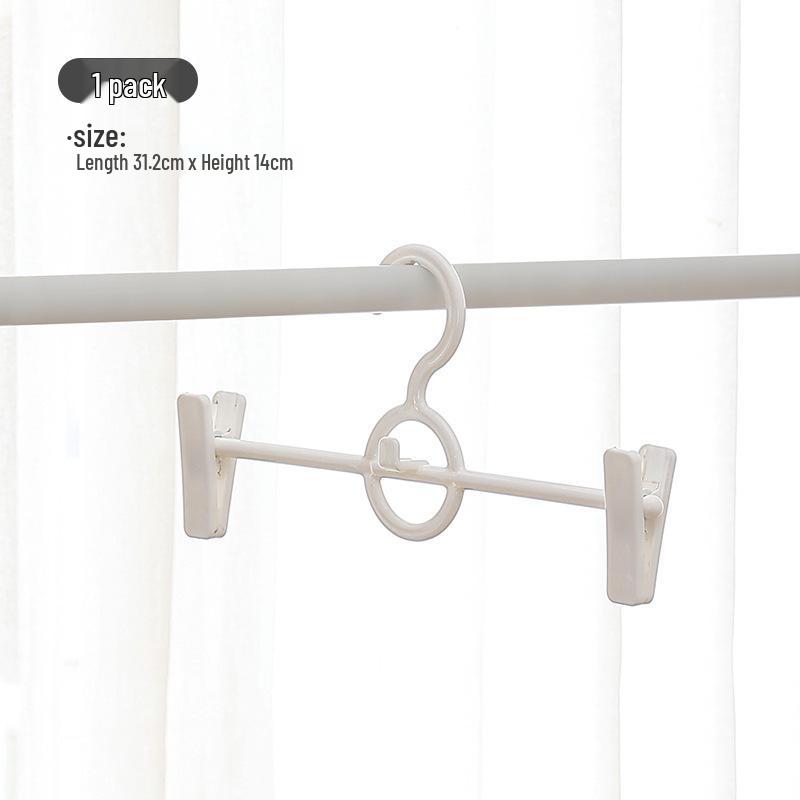 No-Trace Pants Rack with Clips: Household Organizer & Closet Hanger