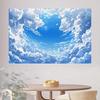 2D Dreamy Blue Sky Clouds Backdrop Kids Birthday Wall Decor Background