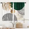 2pcs Nordic Modern Simple Green Palm Leaves Digital Printed Curtain Living Room Curtains Grommet Top Curtains Living Room Office
