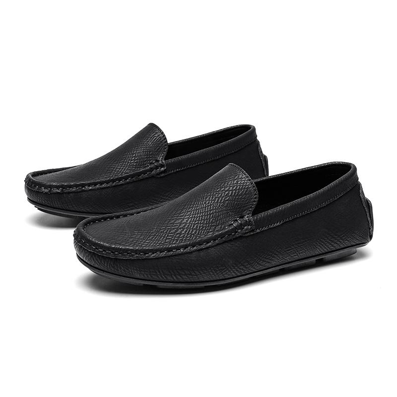 

Круглые мужские мокасины Удобные нескользящие туфли на плоской подошве для офиса, вечеринки, отдыха на природе, для бизнеса, вождения, мужские кожаные туфли 44